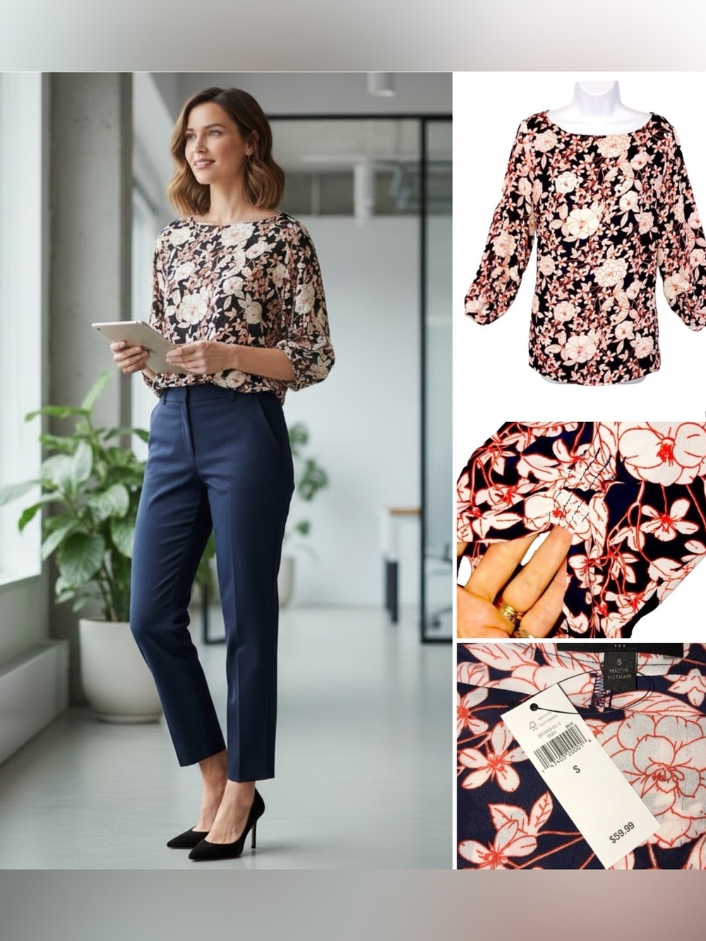 Banana Republic Floral Top sz Sm NWT Fairycore